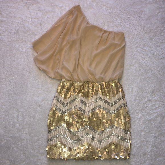 As U Wish sequin one shoulder dress - Picture 1 of 6